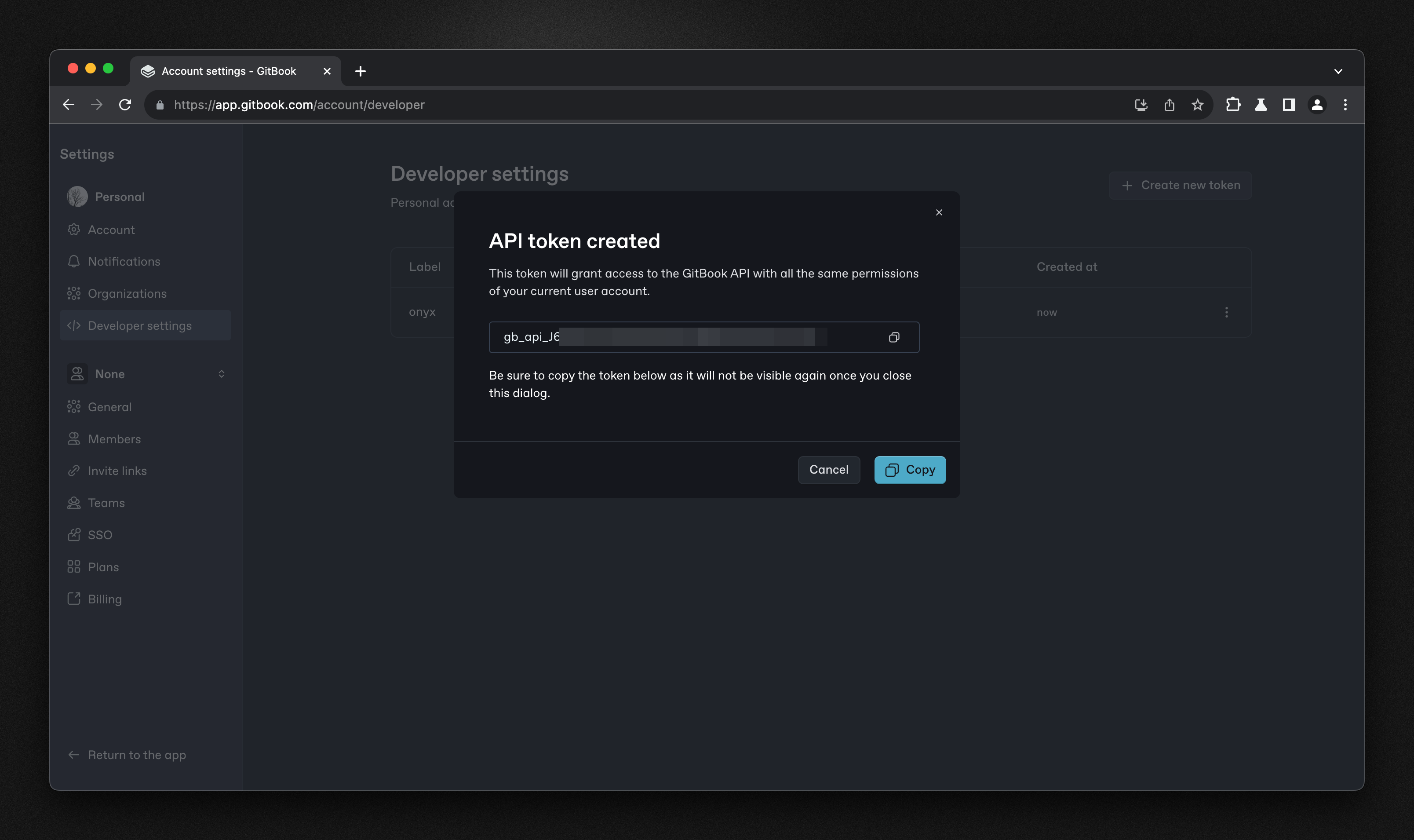 GitBook API Configuration